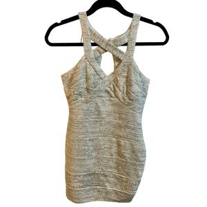 Windsor White/Silver Sparkle Mini Dress